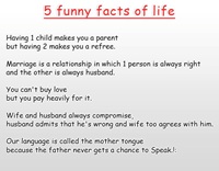Funny facts of marriage life